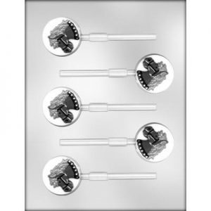 Pony Round Lollipop Chocolate Candy Mold