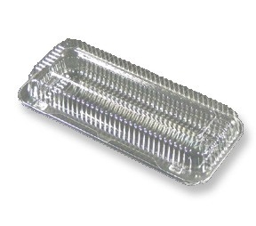 Clear Hinged Treat Tray 12 x 5 Inches