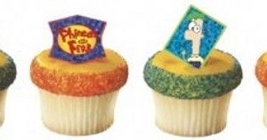 Phineas and Ferb Cupcake Rings 12 Pcs