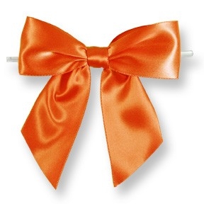 Extra large Bow W/Tie Orange 5 Pcs