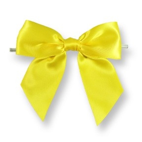 Extra large Bow W/Tie Yellow 5 Pcs