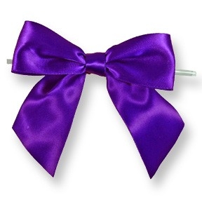 Xlarge Bow W/Tie Purple 5 Pcs