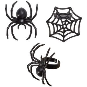 Ghoulis Spider &and Web Cupcake Rings