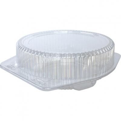 8″ Clear Plastic Hinged Pie Tray » Valley Cake Supplies