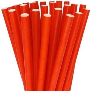 Paper Straws 25pcs Red