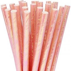 Paper Straws 25pcs Irdes.Pink