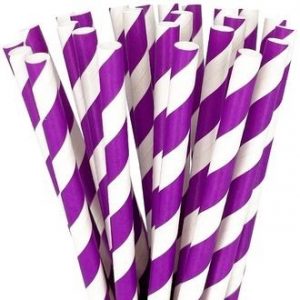 Paper Straws 25pcs Purple