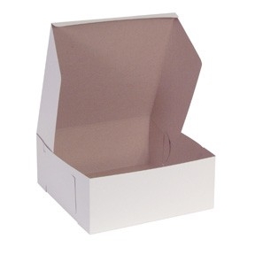 Cake Box White 9″