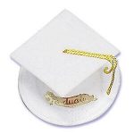Graduation Hat White-500281