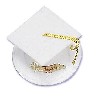 Graduation Hat White