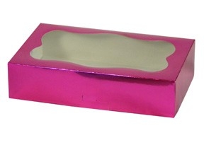 Cookie Box Fusch Metallic 8.5×5″