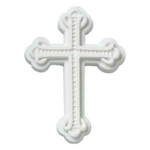 Gumpaste Ornate Cross 4"