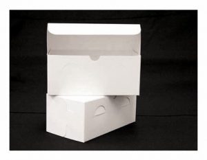 White Loaf Bread Box 9" x 5" x 4"