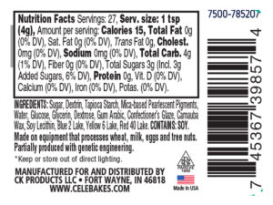 Ingredients Label