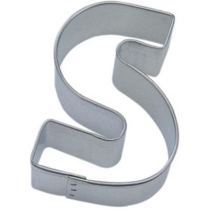 Cookie Cutter Letter S 3″