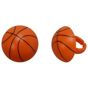 3D Basketball Cupcake Rings 12 pieces
