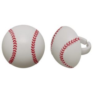 Baseball Cupcake Rings 12 Count