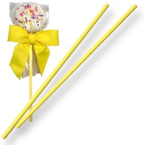 6" candy sticks Yellow 50pk