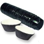 Baking Cups 2″ Black Foil 50 pcs-9-845