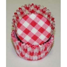 Baking Cups 2″ Red Gingham 50pcs