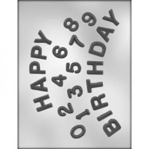 Chocolate Candy Mold Happy Birthday Numbers