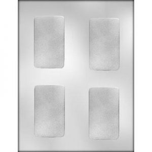 Chocolate Candy Mold Plain Cards 4-.75″