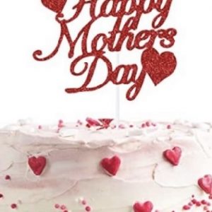 Mother’s Day Red Cake Topper