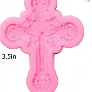 Silicone Mold Fancy Cross 3.5″