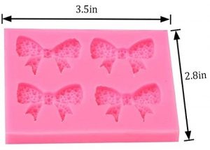 Silicone Mold Bow Ribbon 4 Cavity