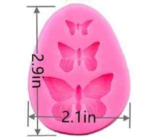 Butterfly Silicone Mold 3 Cavity