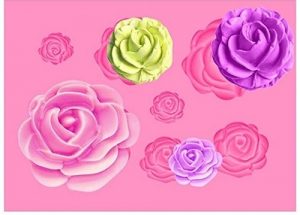 Silicone Mold Roses 7 Cavity