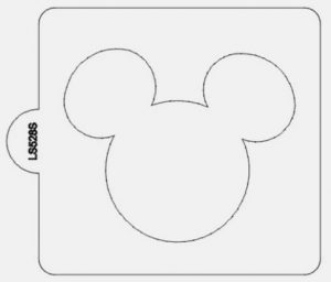 Mickey Mouse Face Stencil Pattern Logo