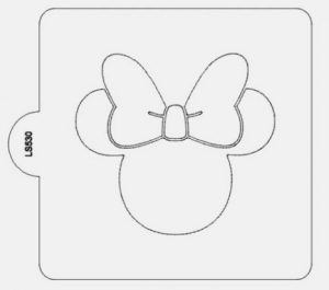 Minni Mouse Face Stencil