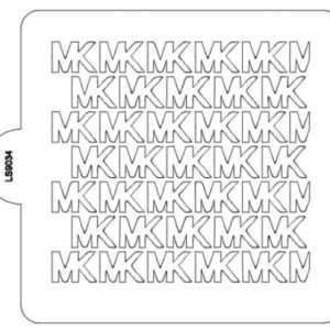 MK Stencil Pattern Design Logo