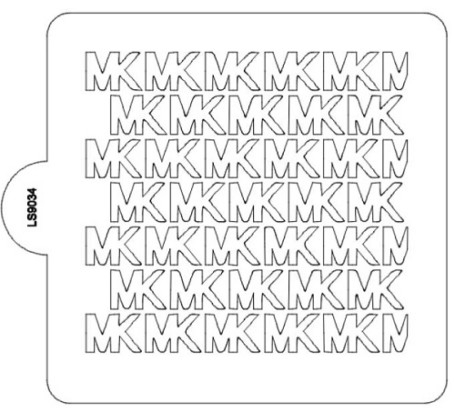MK Stencil Pattern Design Logo