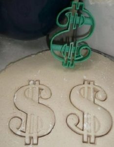 Dollar Symbol Cookie Cutter