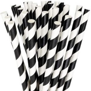Black/White Paper Straws