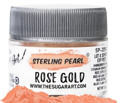 Sugar Art Sterling Pearl 4g Rose Gold
