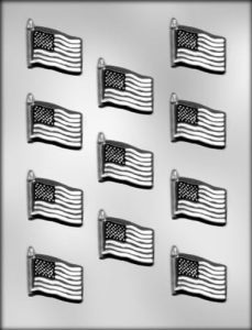 American Flag 1-5/8″ Chocolate Candy Mold