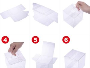 Clear Candy Apple Boxes with Hole 4"x 4"x 4"