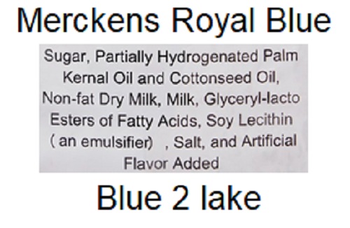 Merckens royal blue label