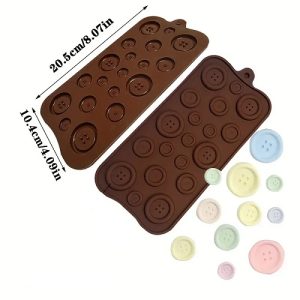 Assorted Buttons Sizes Silicone Mold 19 Cavity