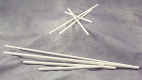 White Lollipop Candy Sticks 8″ 50 Count 8 x 5/32″