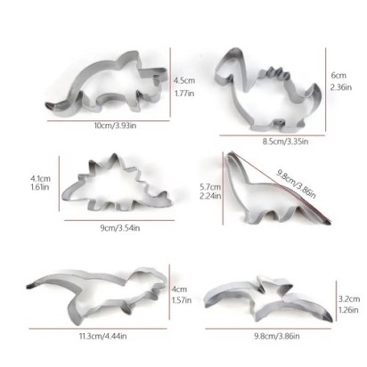 Dinosaur Shaped Cookie Cutters