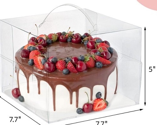 Clear Cake Boxes 7.5in.