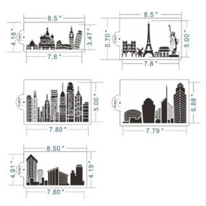 City Building Shapes Stencils