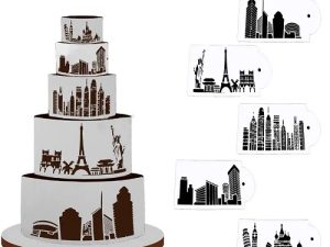 Buliding Structure city stencil 5 count