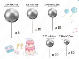 Silver Foam Cake Balls