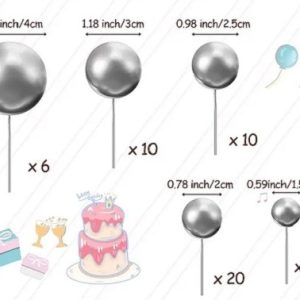 Silver Foam Cake Balls