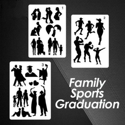 Family Sports Graduations Stencils